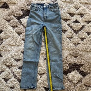 Reformation Straight-Leg Jeans - Light Blue Denim